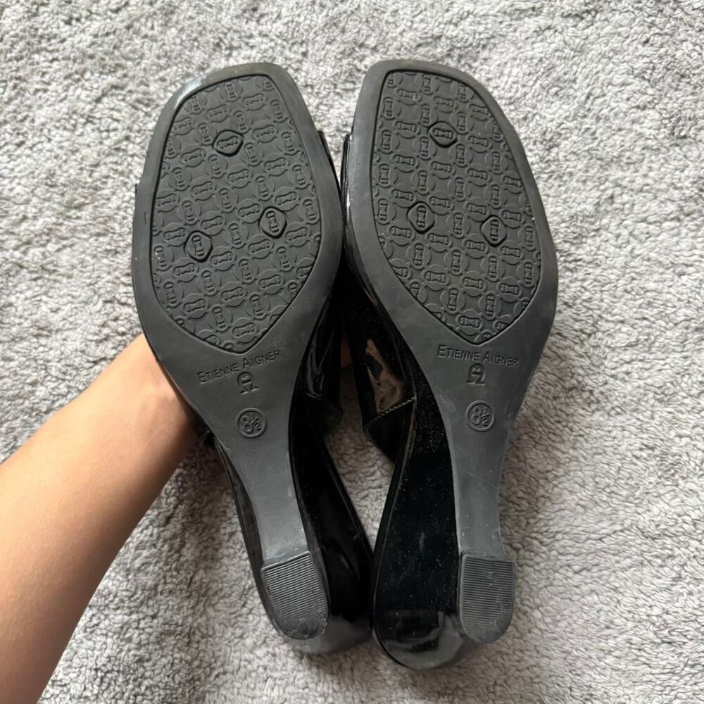 Etienne Aigner Black slingback heels - Picture 5 of 8